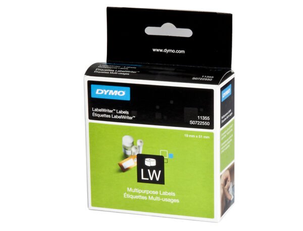 11355   Removable Dymo Label 19 x 51 mm White