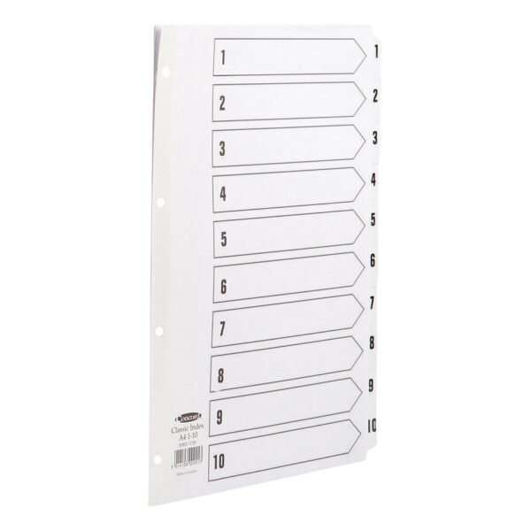 64101   1-10 White Dividers (Concord)