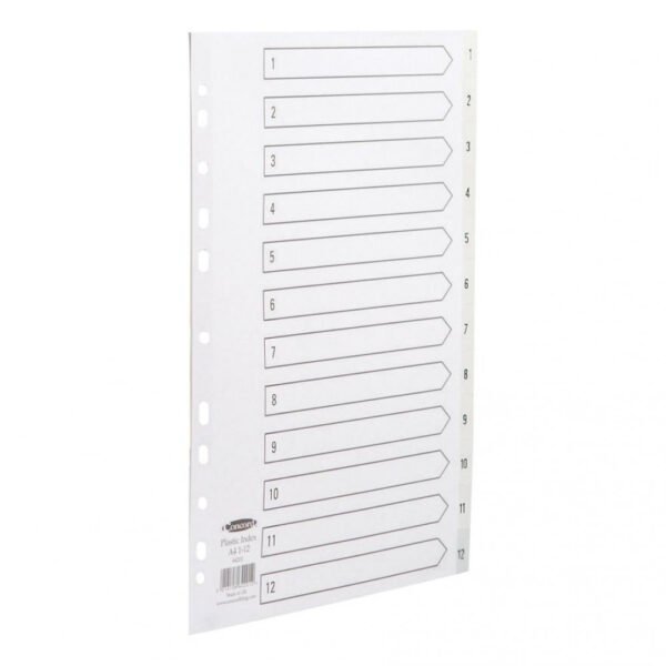 64201   1-12 White Dividers (Concord)