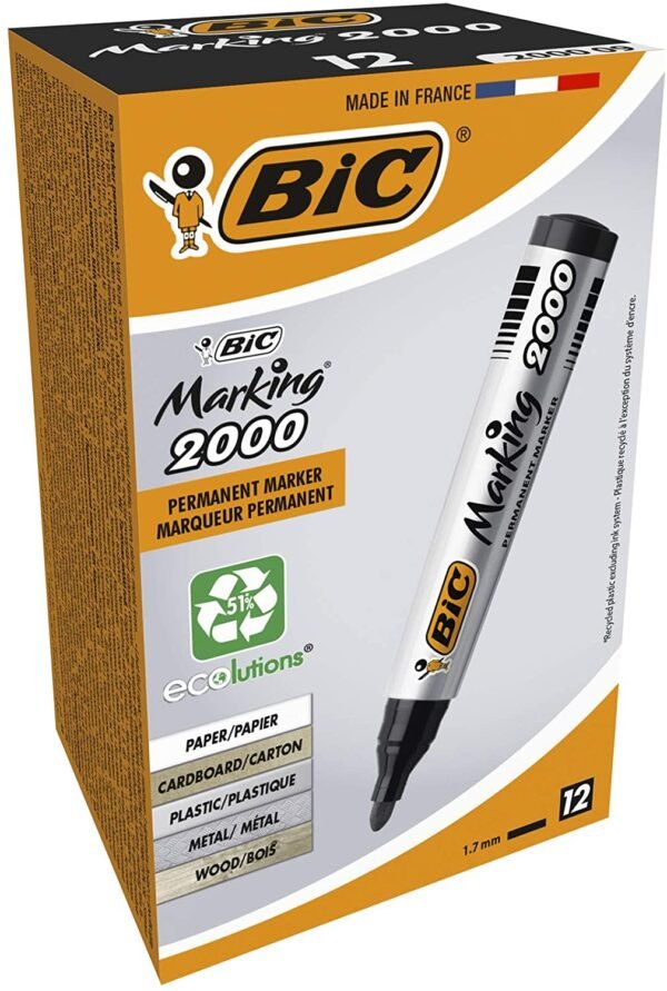 BC0341   Bic Permanent Marker Black 2mm