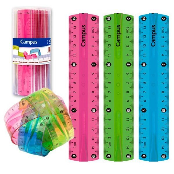 600365   Flexible Ruler Assorted Colours 15cm